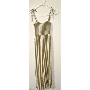 Show Me Your Mumu Green Mauve Stripe Romper Playsuit Size Small